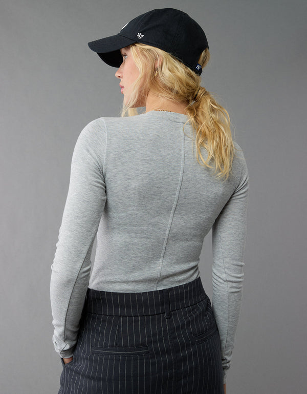 Camiseta Manga Larga Mujer AE - Gris