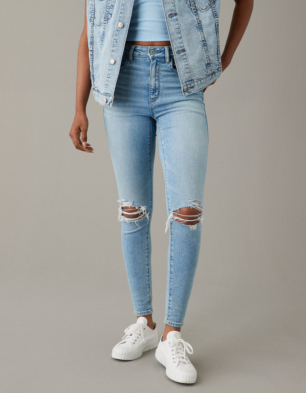Jeans Ae Jeggings de cintura súper alta 360 Next Level - Azul 3435_4604_893_of