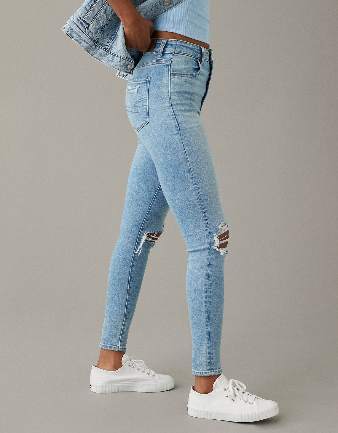 Jeans Ae Jeggings de cintura súper alta 360 Next Level - Azul 3435_4604_893_os
