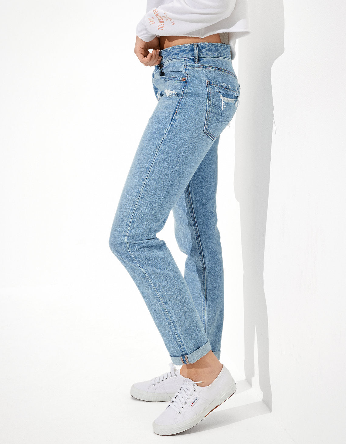 Tomgirl Jean AE de tiro bajo - Azul 3436_3909_488_os