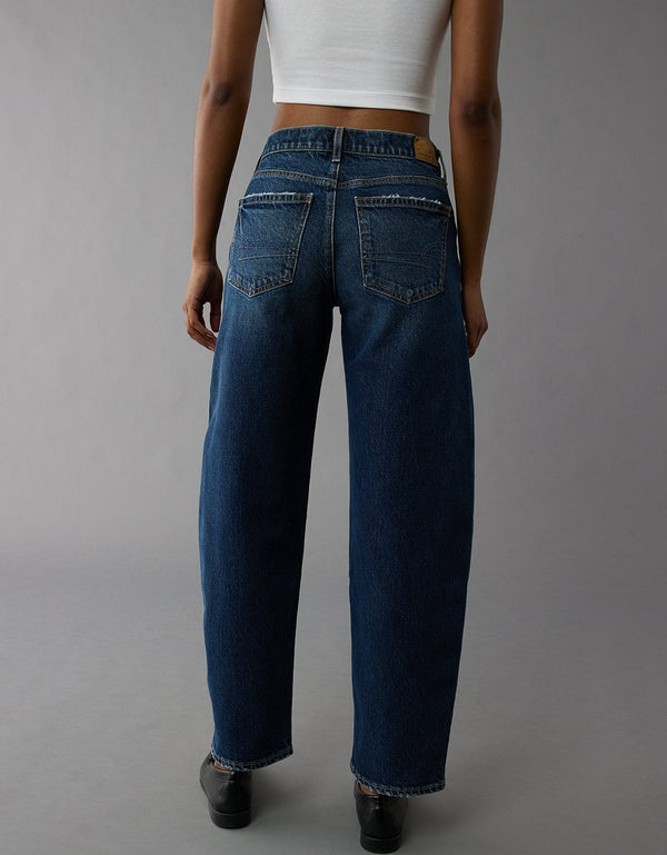 Jean barrel con stretch de mujer AE - Generico