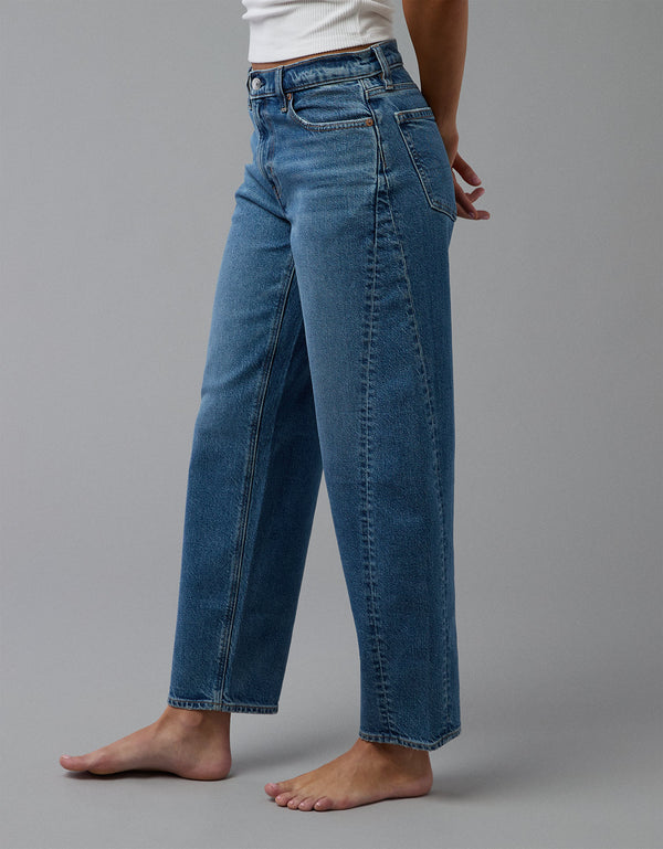 Jean barrel con stretch de mujer AE - Generico