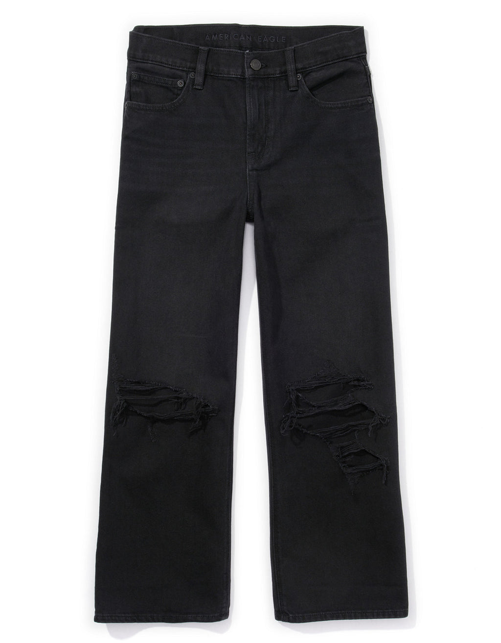 Jean AE Wide-leg corto estilo noventero - Negro 3437_4110_081_f
