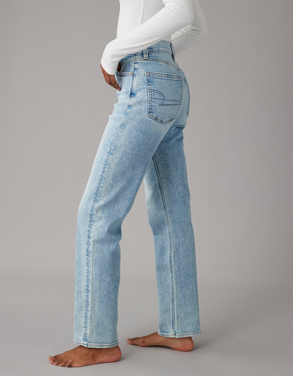 ´90s Boyfriend Jean AE de tiro alto - Azul 3437_4272_433_os