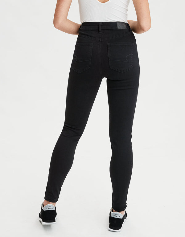 Jegging de tiro alto Ae Ne(x)t Level Curvy - Negro