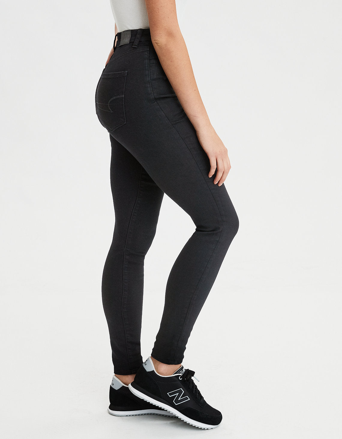 Jegging de tiro alto Ae Ne(x)t Level Curvy - Negro 3439_2319_073_os