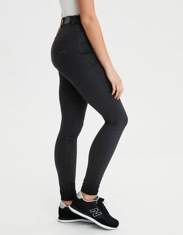 Jegging de tiro alto Ae Ne(x)t Level Curvy - Negro