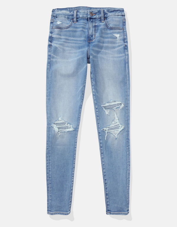 Jegging de tiro alto Ae Ne(x)t Level Curvy - Azul