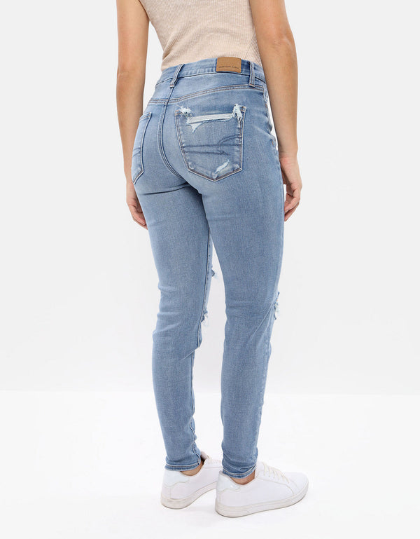 Jegging de tiro alto Ae Ne(x)t Level Curvy - Azul