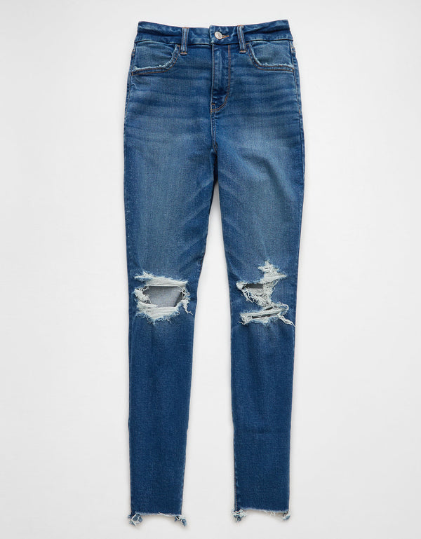 Jegging AE de tiro alto con rotos para mujer - Generico