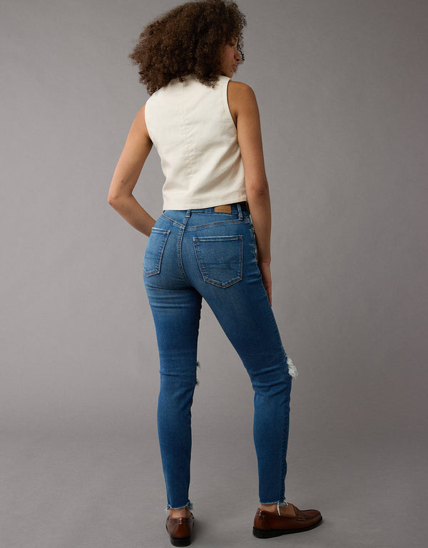 Jegging AE de tiro alto con rotos para mujer - Generico