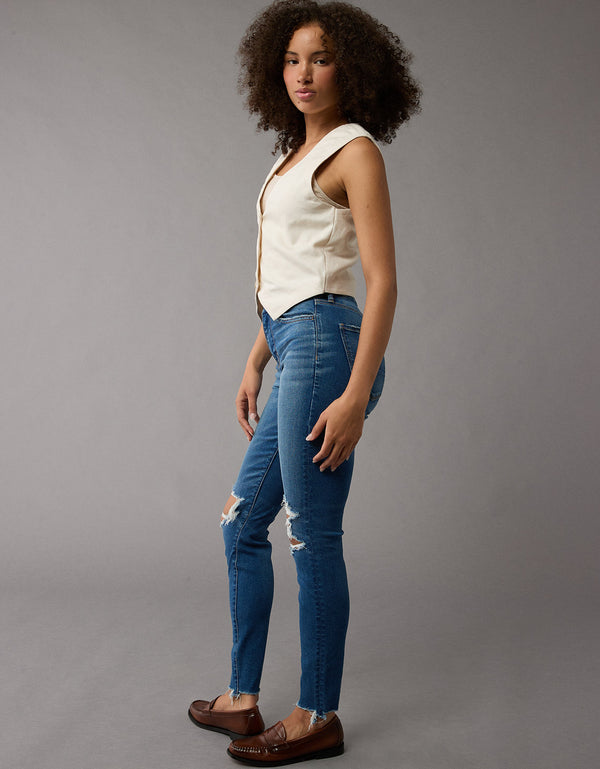 Jegging AE de tiro alto con rotos para mujer - Generico