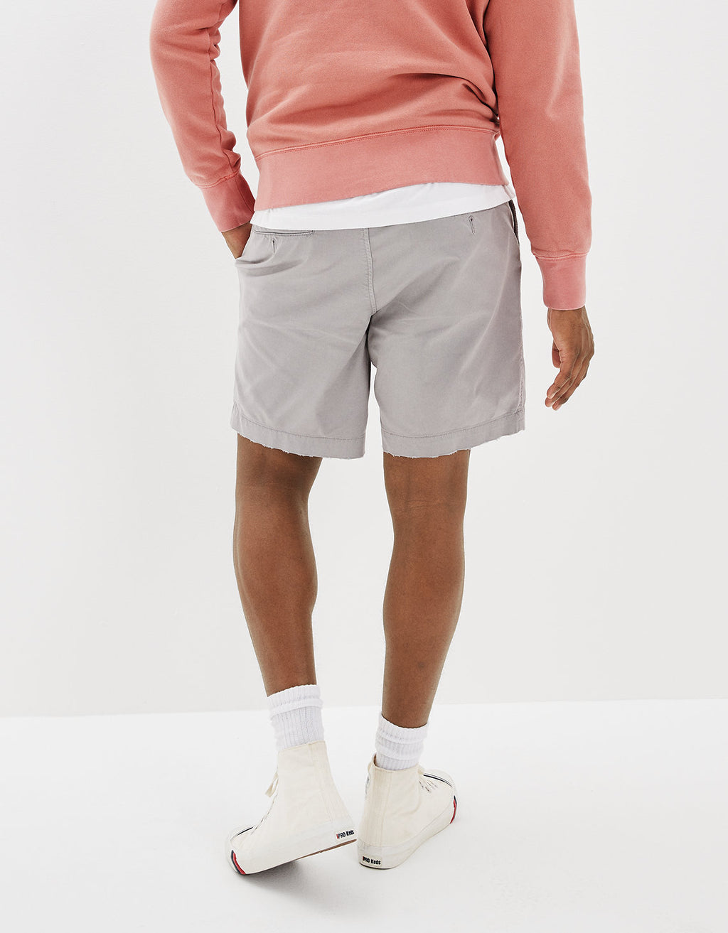 Khaki Short AE Flex 23 c.m. Lived-in - Gris 4133_7273_020_ob
