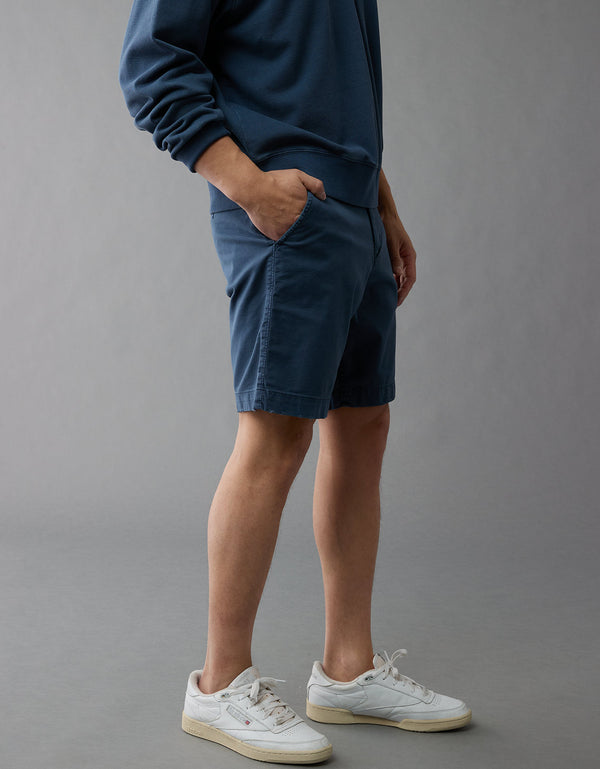 Khaki Short AE Flex 23 c.m. Lived-in - Azul