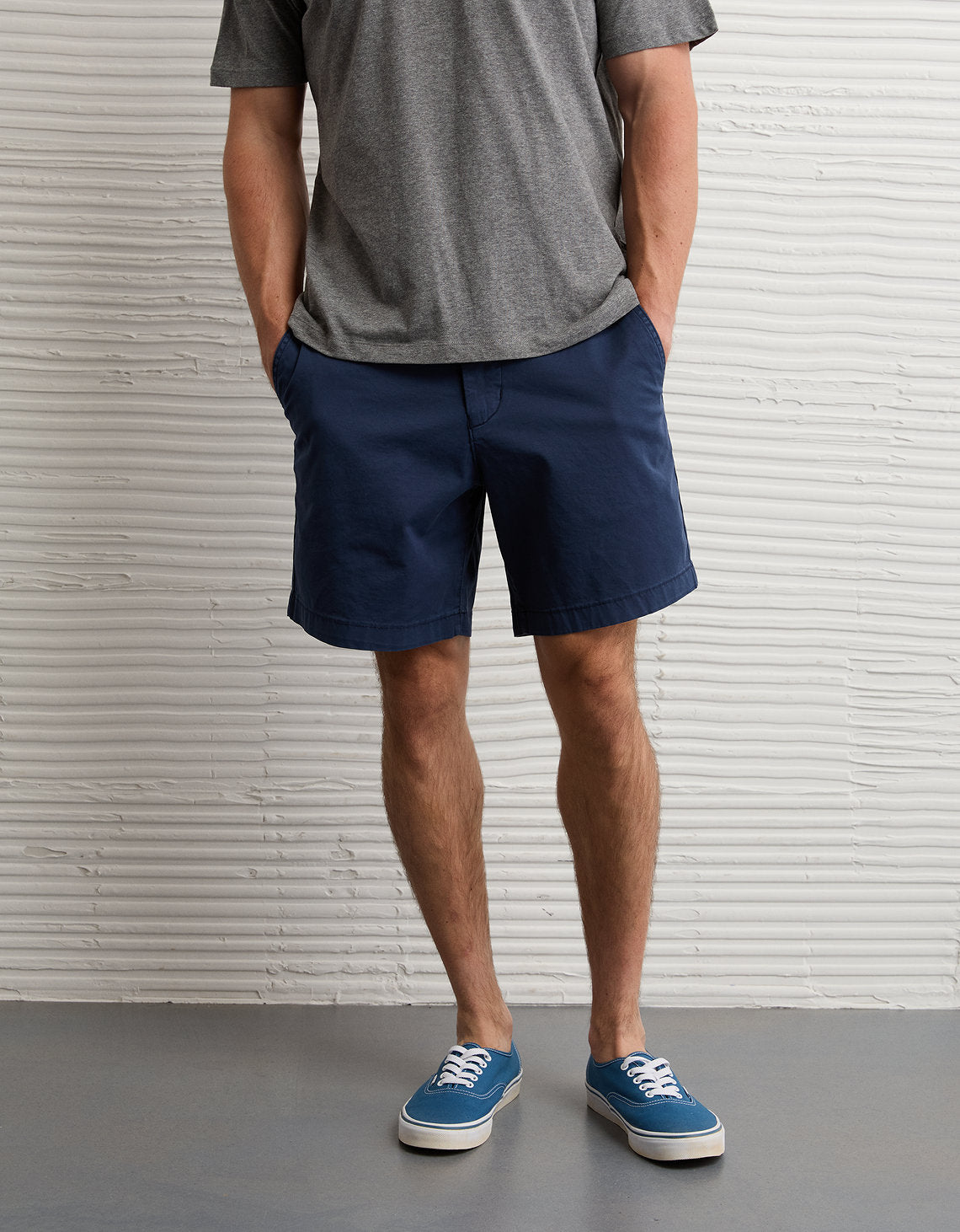 Short khaki flex Ae 7 - Azul 4133_8183_410_of