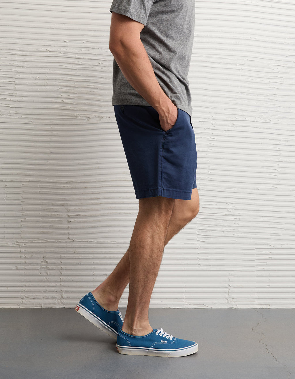 Short khaki flex Ae 7 - Azul 4133_8183_410_os