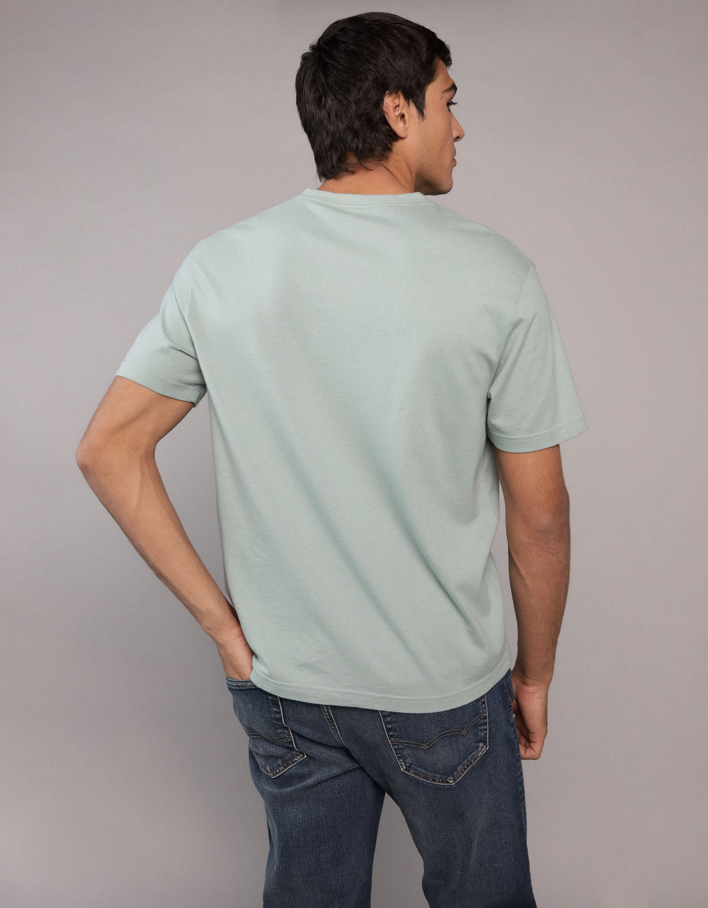Camiseta cuello Henley manga corta Hombre AE - Generico 4165_1740_333_ob