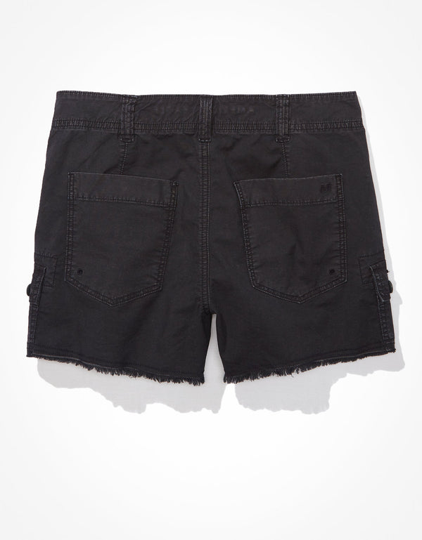 Short Ae 90s Boyfriend tela ligera con Stretch tipo Cargo - Negro