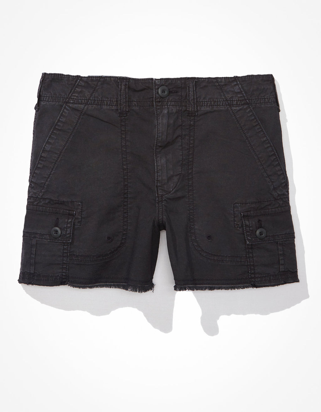 Short Ae 90s Boyfriend tela ligera con Stretch tipo Cargo - Negro 4331_7545_001_f