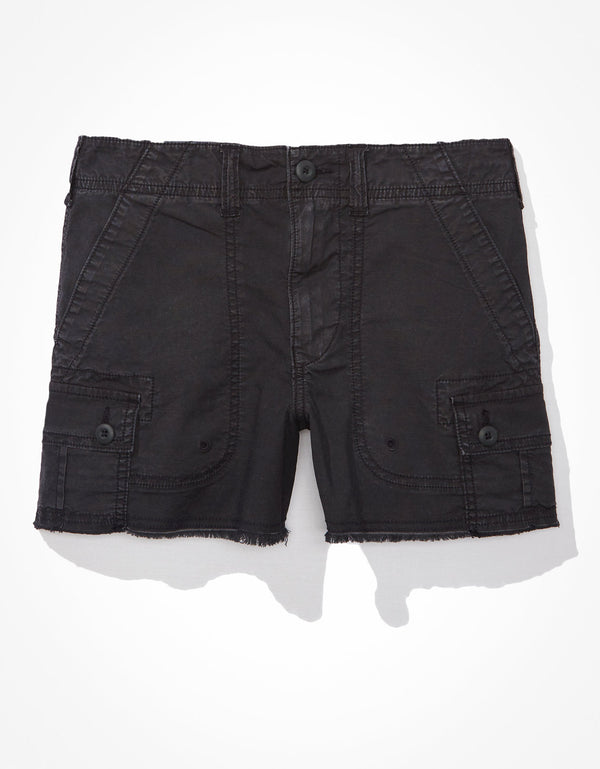 Short Ae 90s Boyfriend tela ligera con Stretch tipo Cargo - Negro
