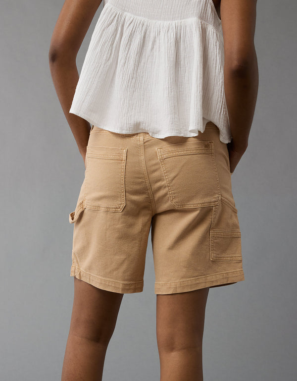 Bermuda AE de tiro alto para mujer - Beige