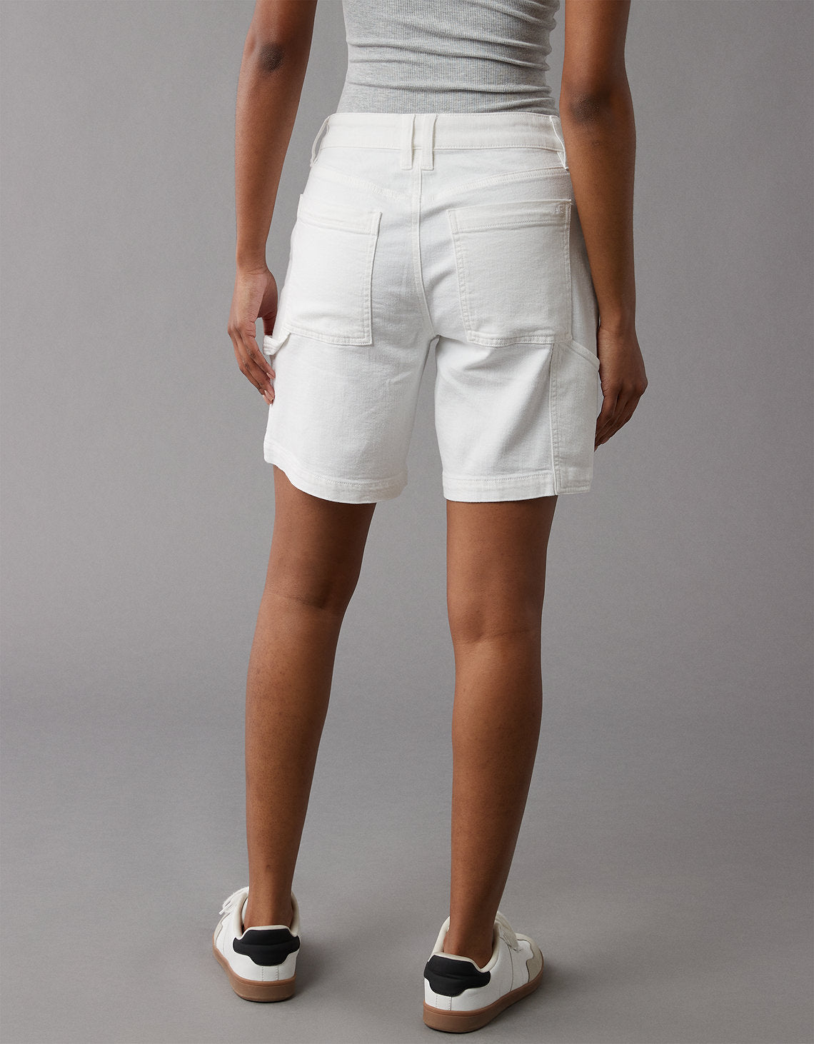 Bermuda AE de tiro alto para mujer - Blanco 4331_7960_100_ob