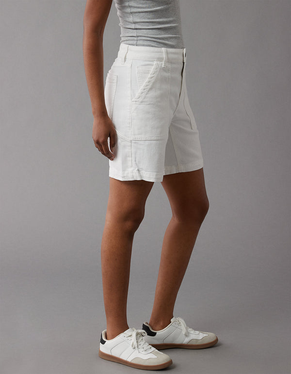 Bermuda AE de tiro alto para mujer - Blanco