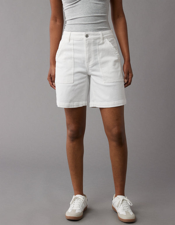 Bermuda AE de tiro alto para mujer - Blanco