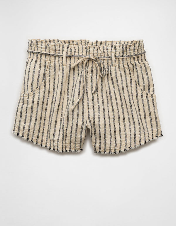 Pantalón cónico de cintura alta tipo paperbag de Ae - Generico