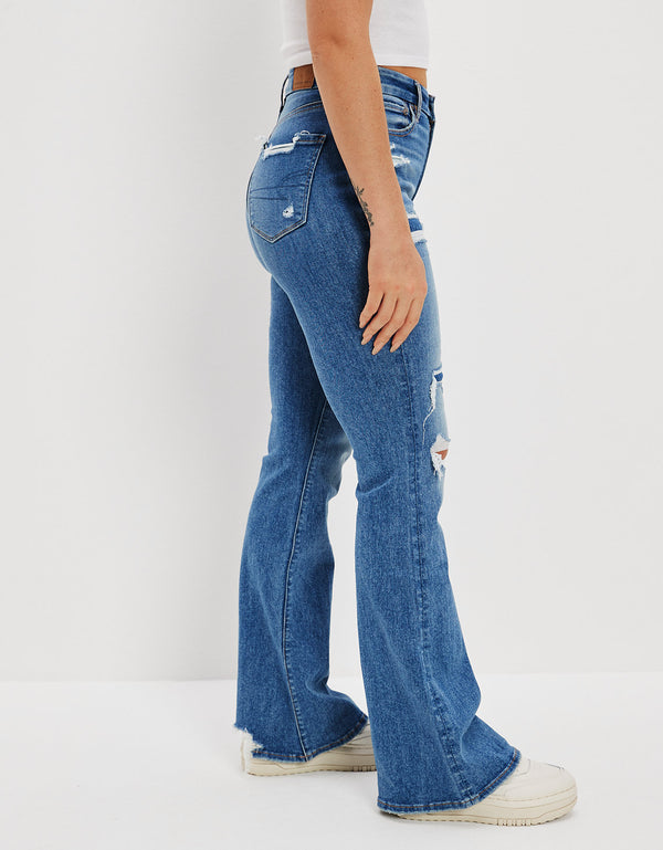 Jean AE Curvy Flare de tiro súper alto 360 Next Level - Generico