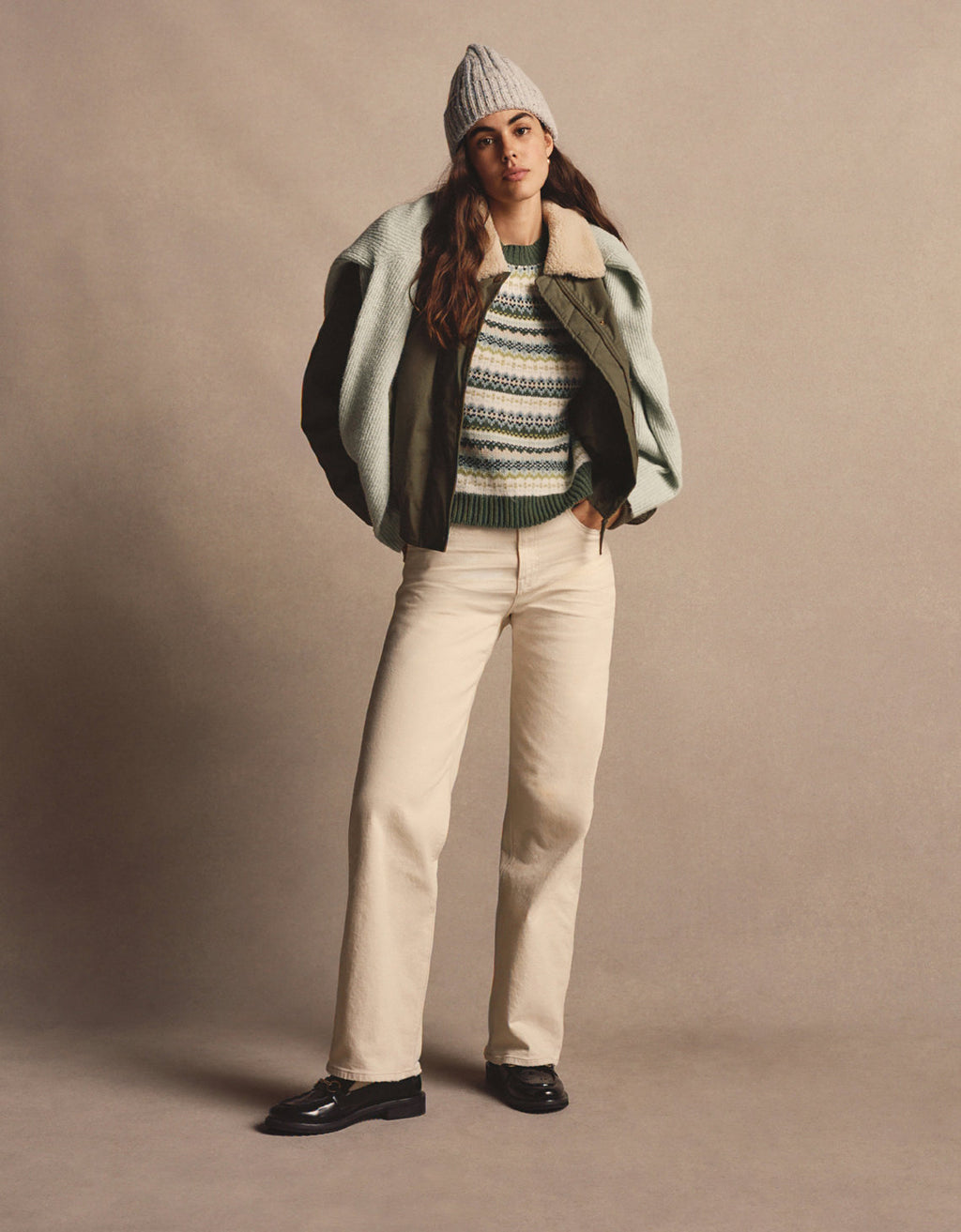Jean AE de tiro alto para mujer - Gris 4435_5259_154_l1