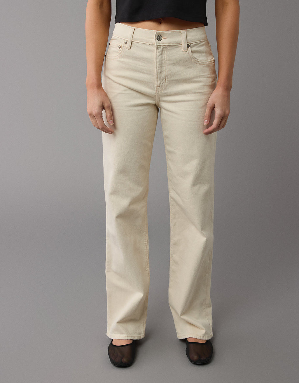 Jean AE de tiro alto para mujer - Gris 4435_5259_154_of