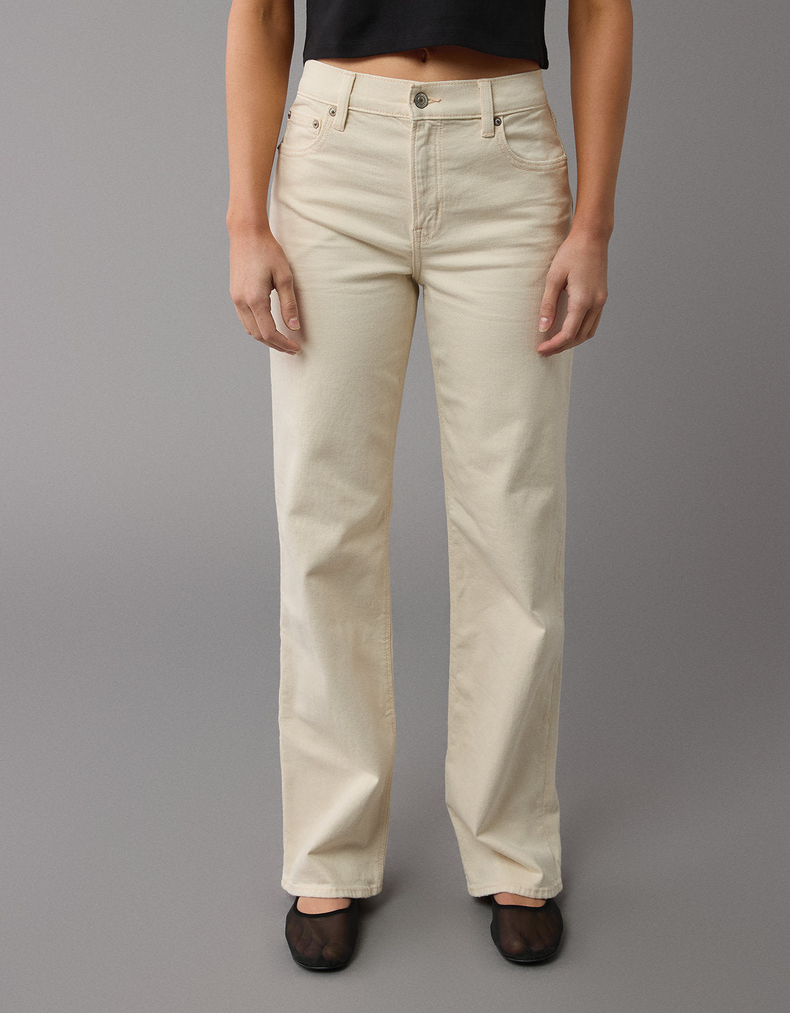 Jean AE de tiro alto para mujer - Gris 4435_5259_154_of