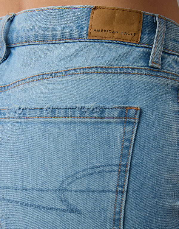 Jean Stovepipe Tiro Alto Mujer AE - Azul