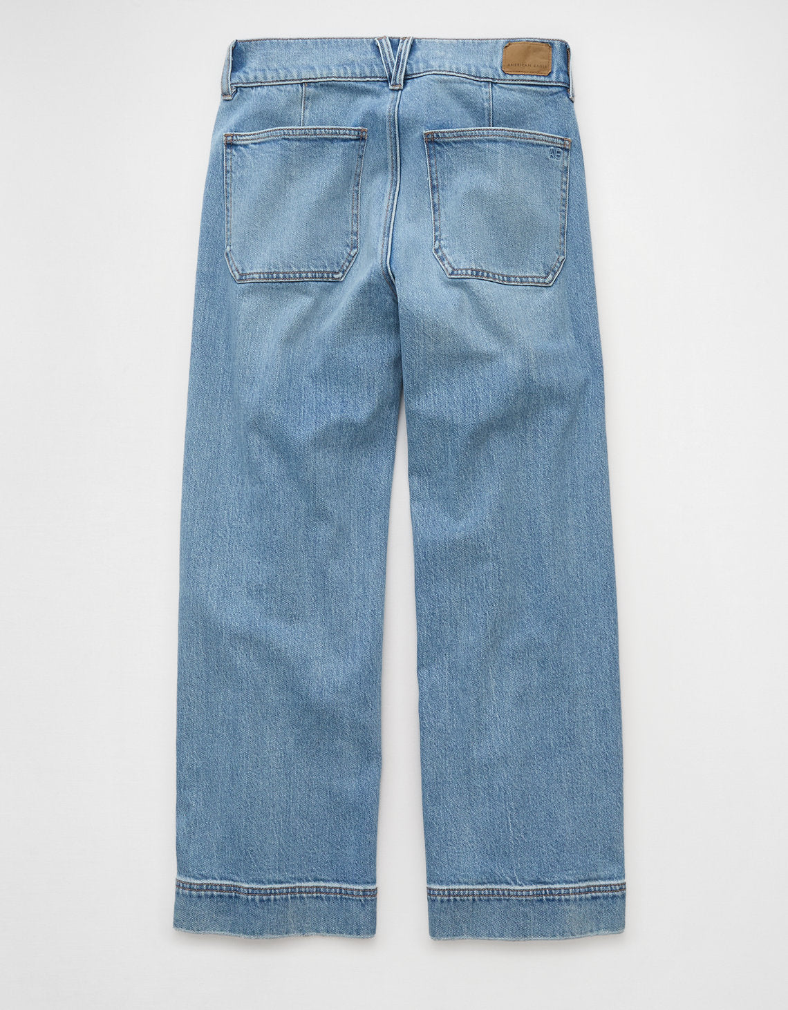 Jeans rectos de tiro alto y corte recortado de AE - Azul 4435_5694_407_b