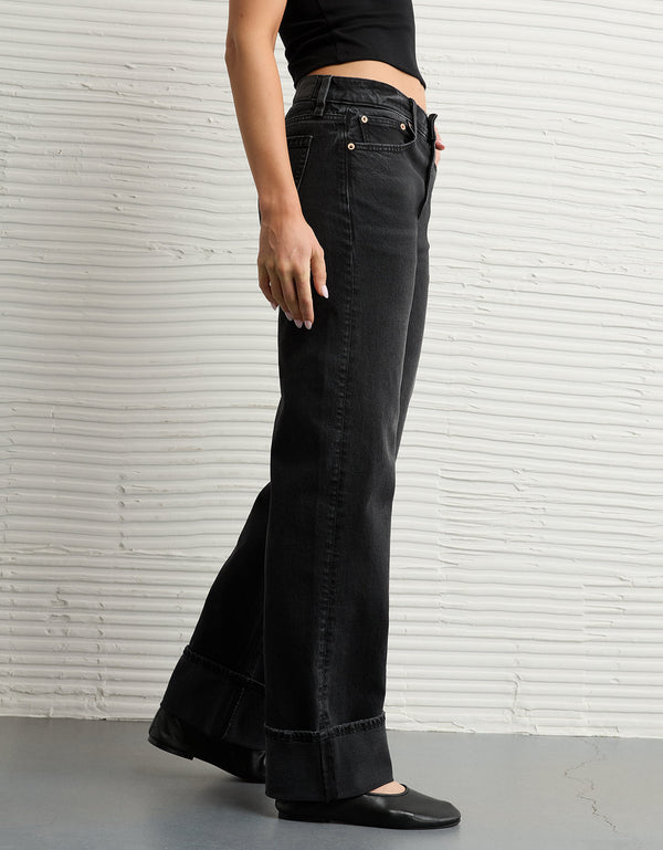 Jean Stovepipe Tiro Alto Ae - Negro