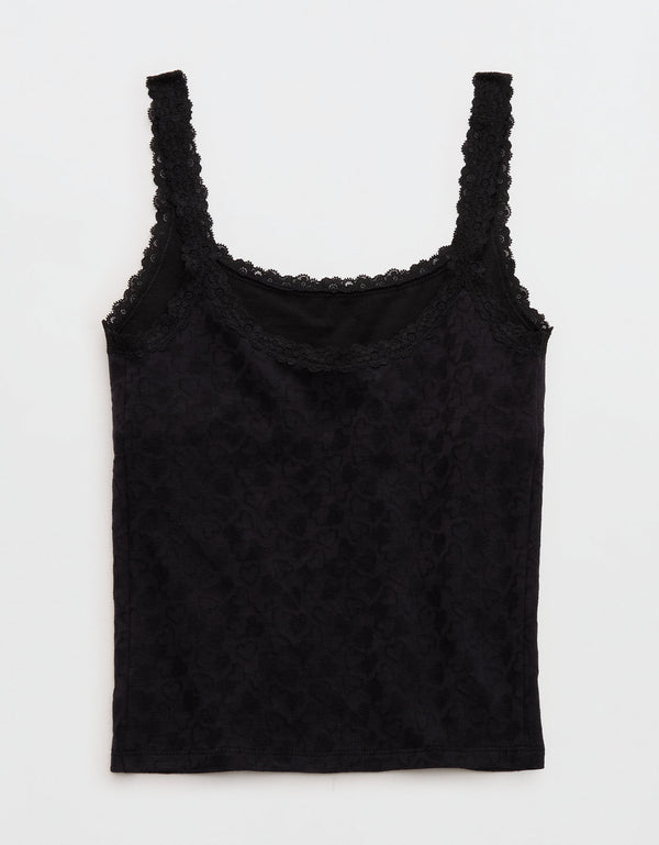Top de tirantes de cuello alto Aerie - Negro