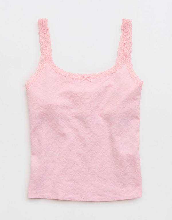 Top de tirantes de cuello alto Aerie - Rosa