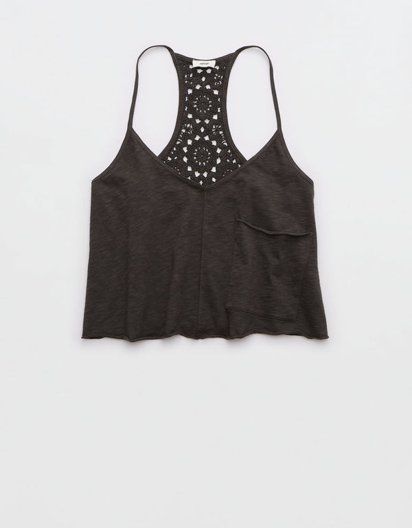 Blusa Aerie Tejida de Mujer - Gris