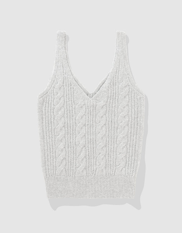 Blusa en Crochet Mujer Aerie - Gris