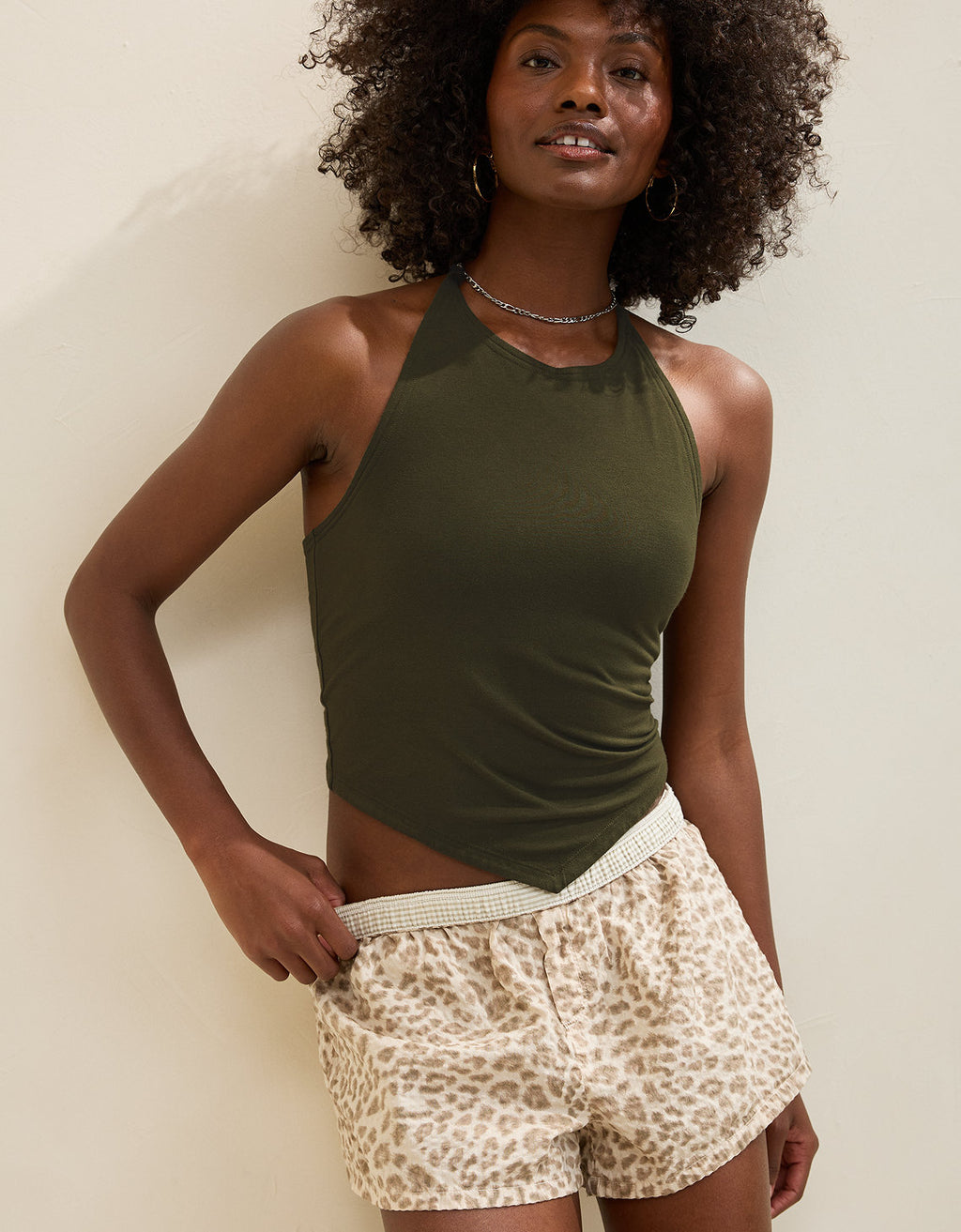 Camisa sin mangas con dobladillo pañuelo de Aerie. - Generico 4495_4144_324_of