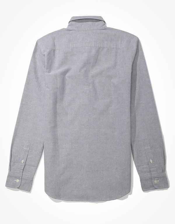Camisa AE Oxford con botones Slim Fit - Gris