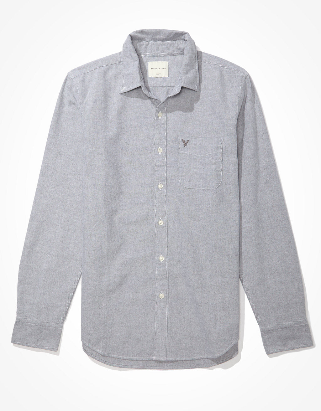 Camisa AE Oxford con botones Slim Fit - Gris 5153_2099_020_f
