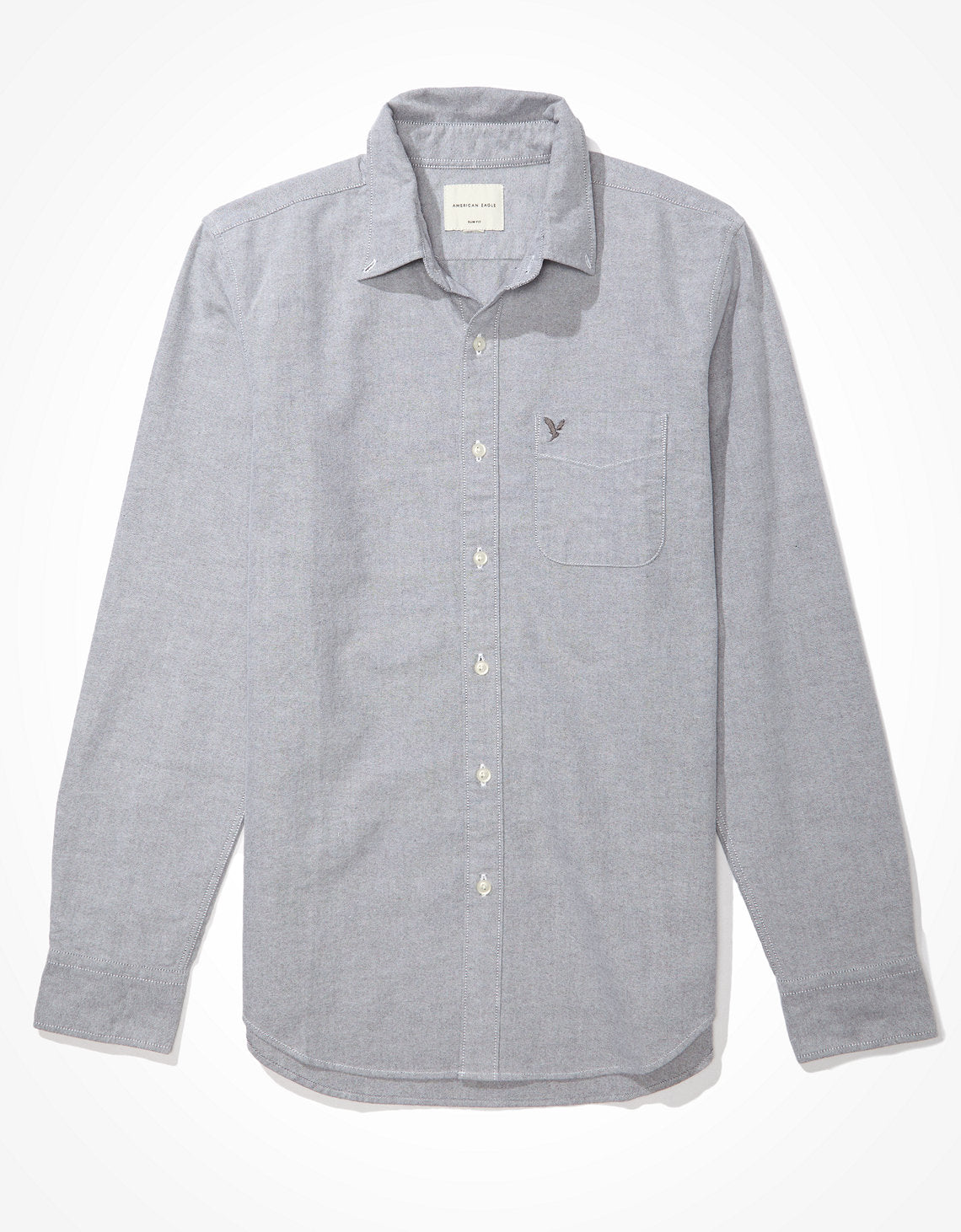 Camisa AE Oxford con botones Slim Fit - Gris 5153_2099_020_f