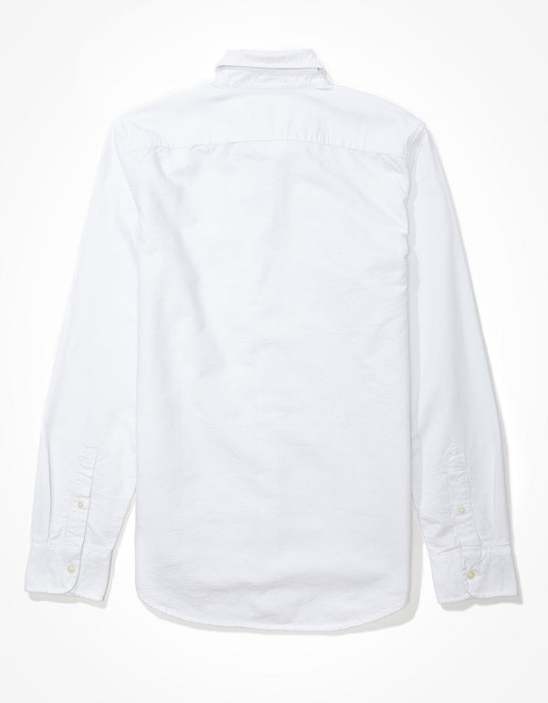 Camisa AE Oxford con botones Slim Fit - Blanco