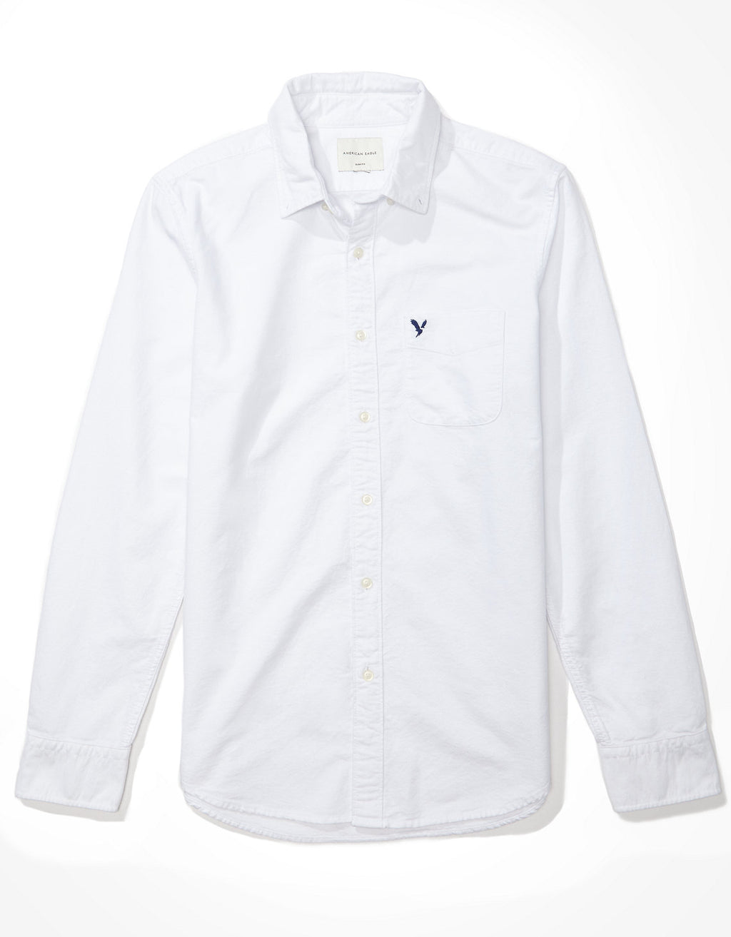 Camisa AE Oxford con botones Slim Fit - Blanco 5153_2099_100_f