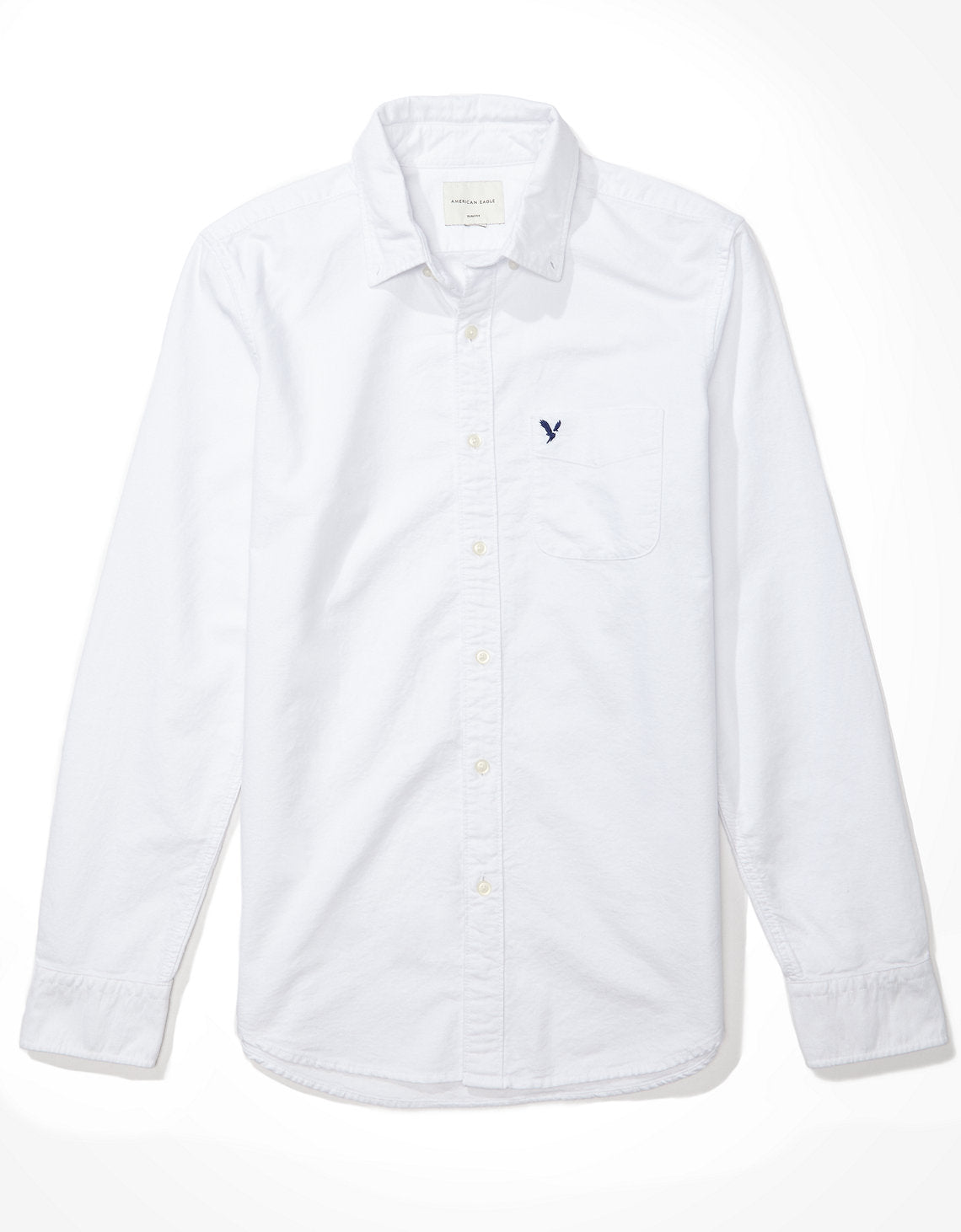 Camisa AE Oxford con botones Slim Fit - Blanco 5153_2099_100_f
