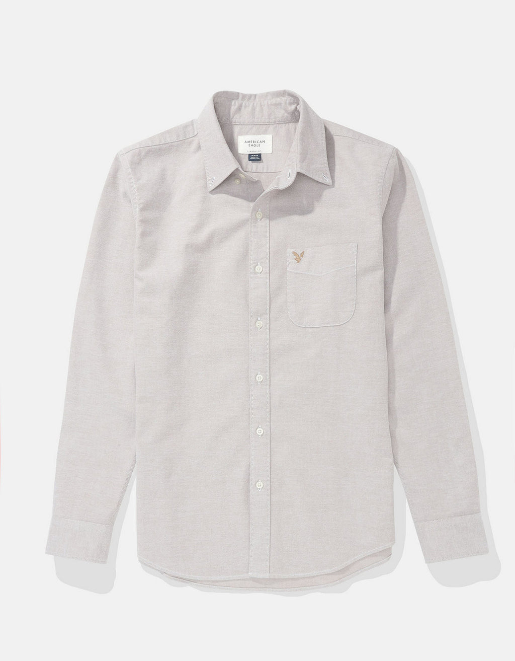 Camisa AE Oxford con botones Slim Fit - Caqui 5153_2099_238_f