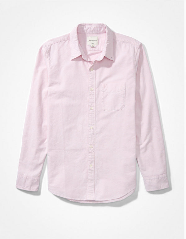 Camisa AE Oxford con botones Slim Fit - Rosa