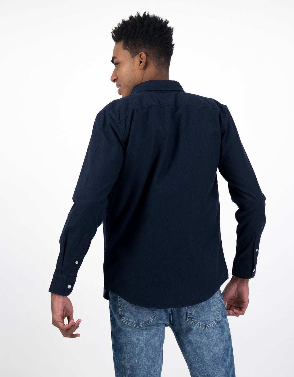 Camisa Slim fit Ae Oxford con botones - Azul 5153_2100_410_ob